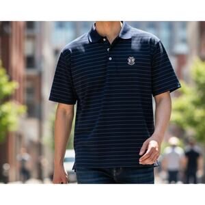 Pebble Beach Golf Links Polo Shirt Men's Size Large Black Short Sleeve Cotton